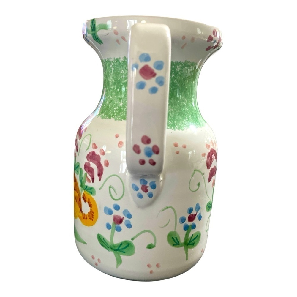 Vintage Taste Setter by Sigma Italian Hand Painted Tabby Cat Pitcher Water Cream - Picture 4 of 10